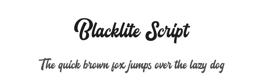 Blacklite Script