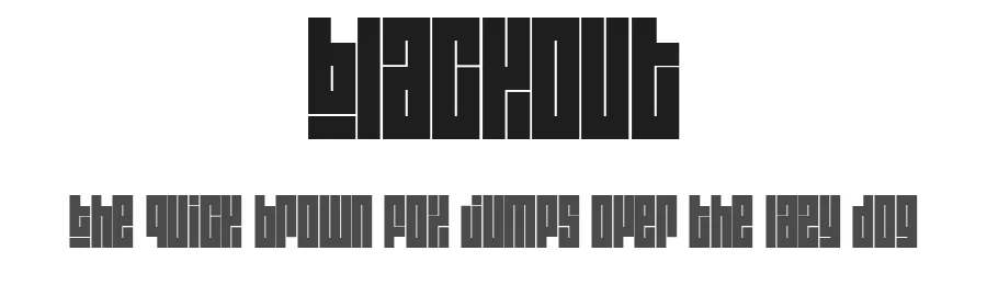Blackout by Dharma Type — Display Font