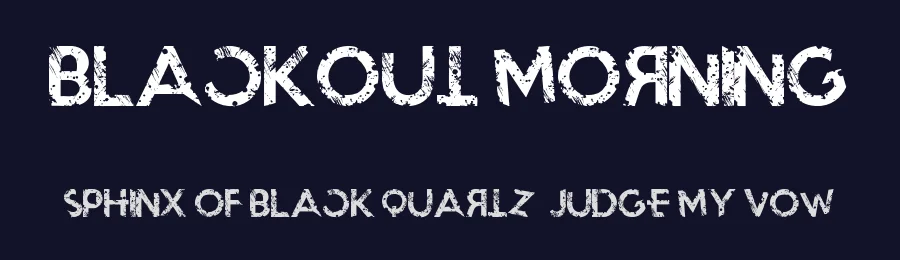 Blackout Morning by darkoarts — Decorative Font — thumbnail 2
