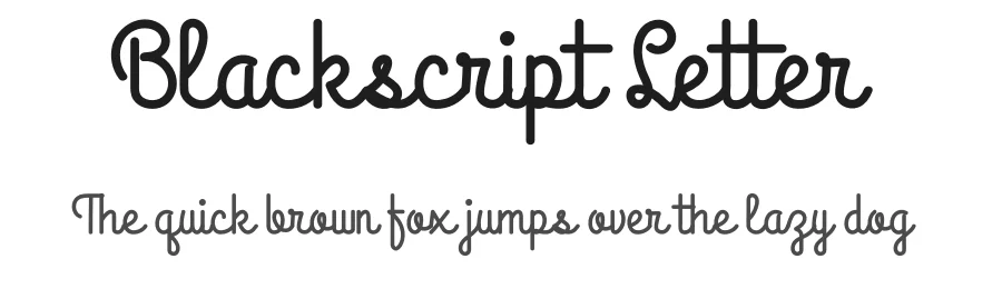 Blackscript Letter