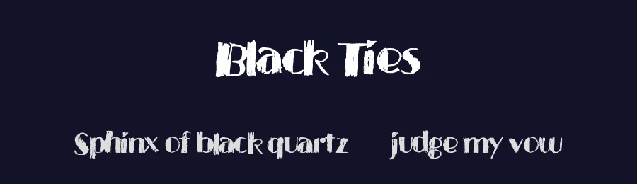 Black Ties by Xerographer Fonts — Decorative Font — thumbnail 2