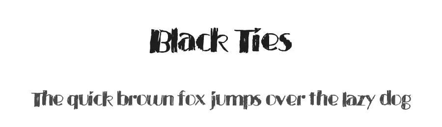 Black Ties by Xerographer Fonts — Decorative Font