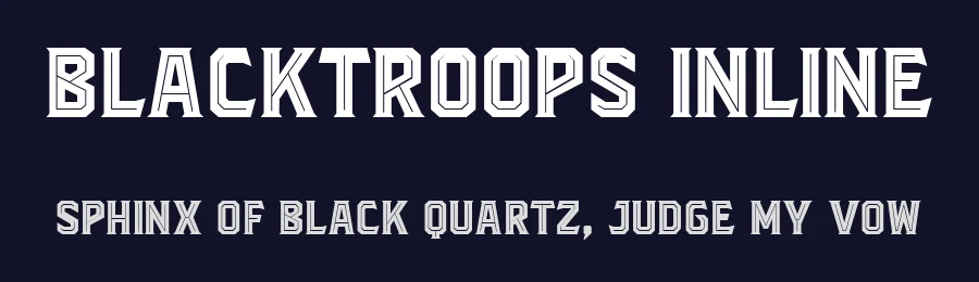 Blacktroops Inline by Mikrojihad Typography — Decorative Font — thumbnail 2