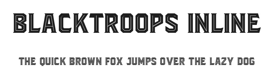 Blacktroops Inline by Mikrojihad Typography — Decorative Font