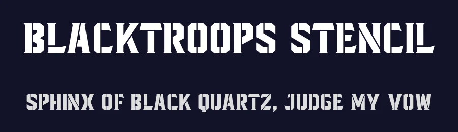 Blacktroops Stencil by Mikrojihad Typography — Decorative Font — thumbnail 2