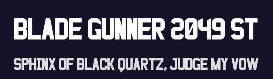 Blade Gunner 2049 St by Southype — Display Font — thumbnail 2