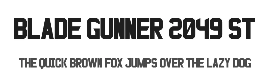 Blade Gunner 2049 St by Southype — Display Font