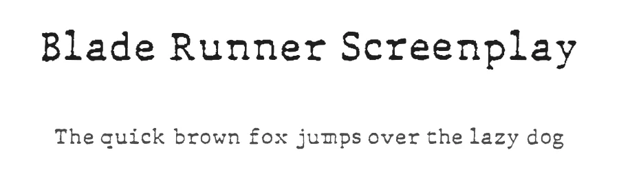Blade Runner Screenplay