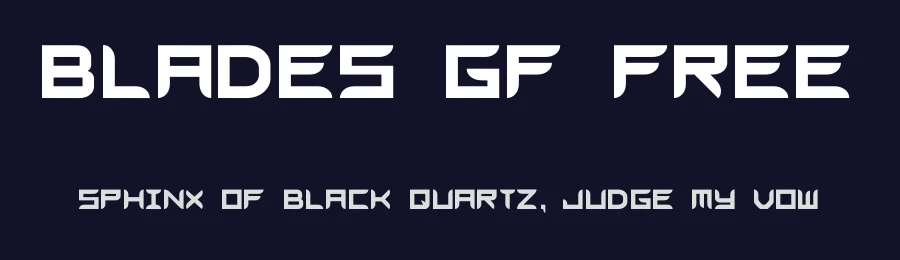 Blades GF Free by Grayfire Fonts — Display Font — thumbnail 2