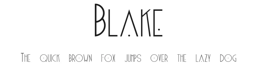 Blake — Decorative Font