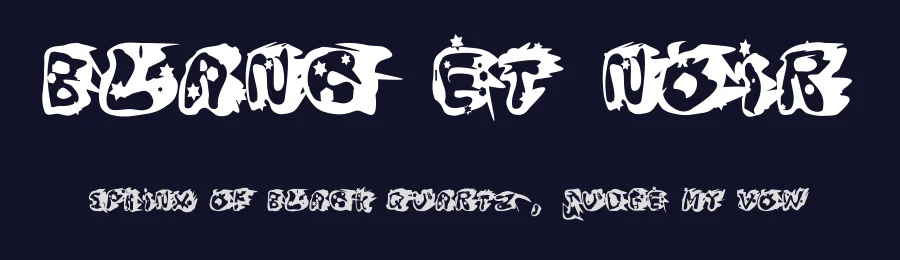 Blanc et Noir by Tristan  Savoie — Decorative Font — thumbnail 2