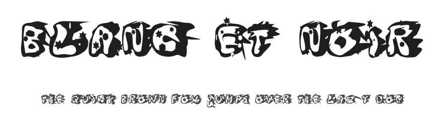Blanc et Noir by Tristan  Savoie — Decorative Font
