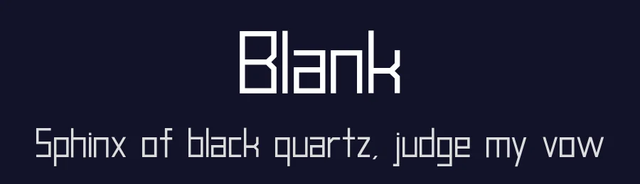 Blank by Mauro Espindola — Display Font — thumbnail 2