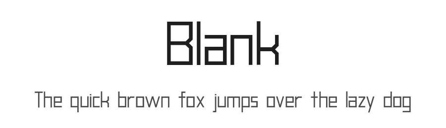 Blank by Mauro Espindola — Display Font