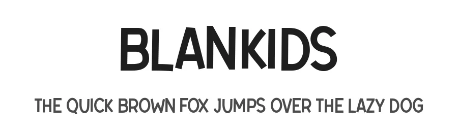 Blankids by Hanna Bie — Decorative Font