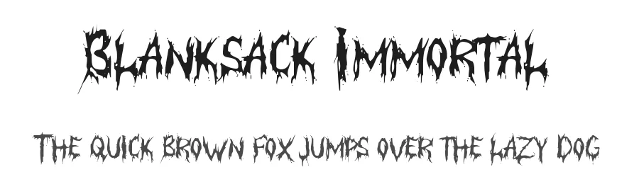 Blanksack Immortal by Lettersiro Studio β Decorative Font