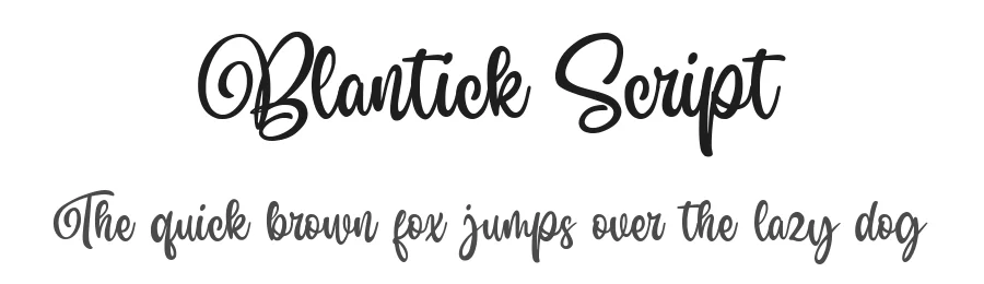 Blantick Script