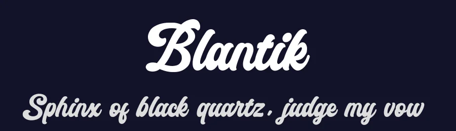 Blantik by Hanzel Space — Script Handwritten Font — thumbnail 2