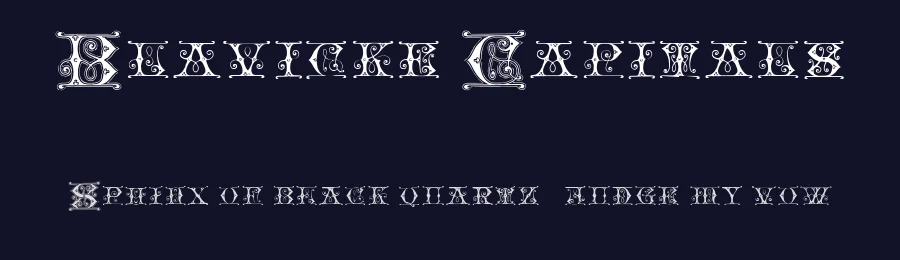 Blavicke Capitals by Paul Lloyd — Decorative Font — thumbnail 2