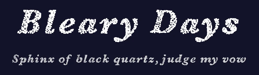 Bleary Days by Lake Effect Doll Rescue — Decorative Font — thumbnail 2