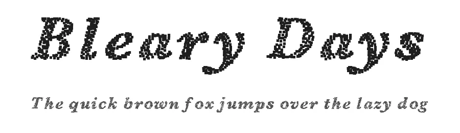 Bleary Days by Lake Effect Doll Rescue — Decorative Font