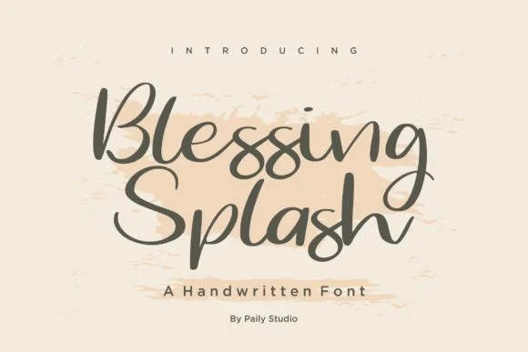 Blessing Splash Font by pailystudio — Script Handwritten Font