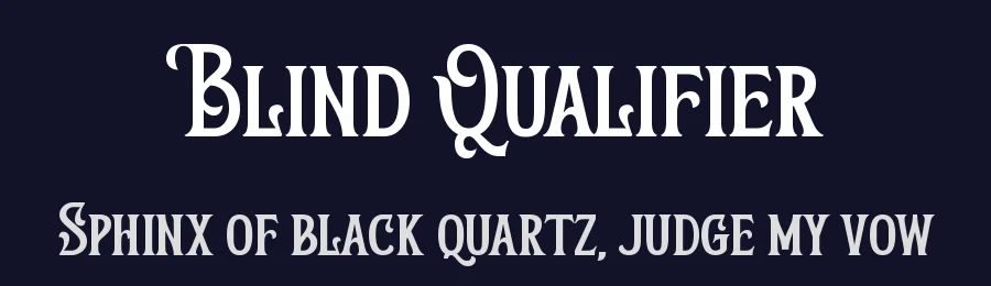 Blind Qualifier by Almarkhatype — Decorative Font — thumbnail 2