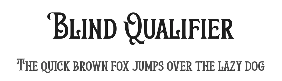 Blind Qualifier by Almarkhatype — Decorative Font