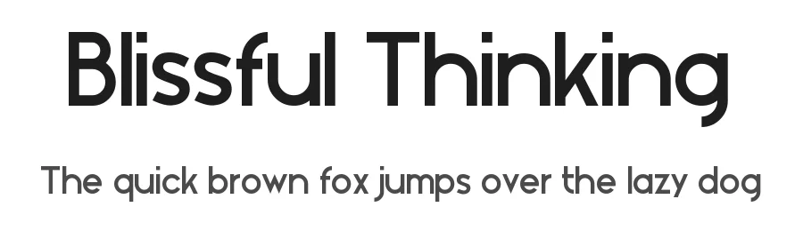 Blissful Thinking by Chequered Ink — Sans Serif Font