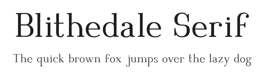 Blithedale Serif