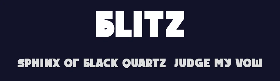 Blitz by Vladimir Nikolic — Decorative Font — thumbnail 2
