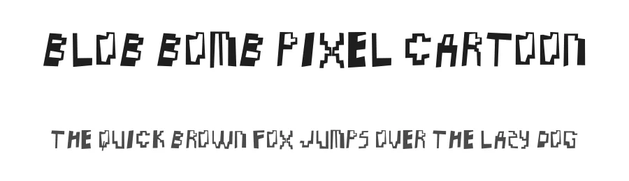 Blob Bomb Pixel Cartoon