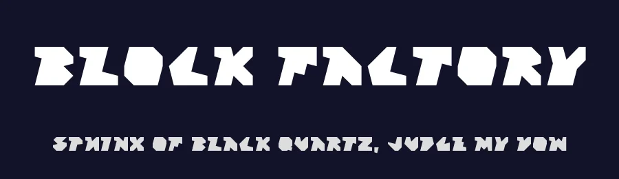 Block Factory by Nodho Estudio de diseño — Decorative Font — thumbnail 2