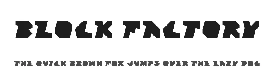 Block Factory by Nodho Estudio de diseño — Decorative Font