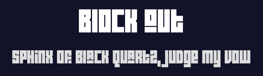 Block Out by rayhan — Display Font — thumbnail 2