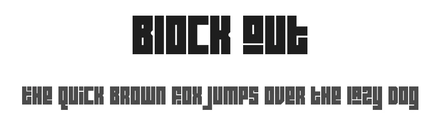 Block Out by rayhan — Display Font
