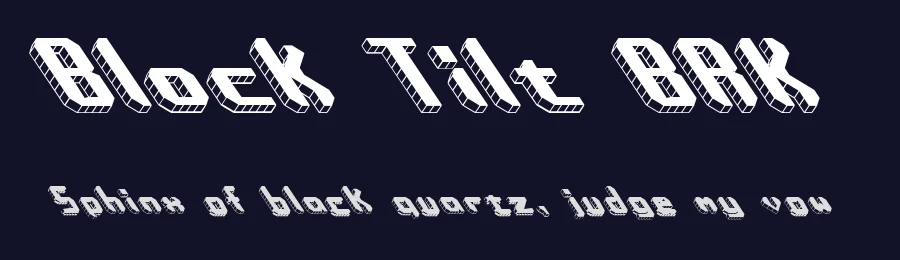 Block Tilt BRK by Ænigma — Display Font — thumbnail 2