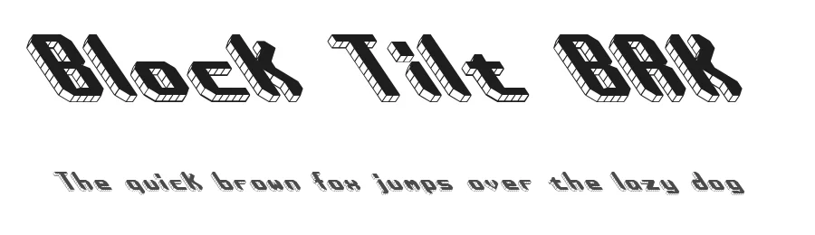 Block Tilt BRK by Ænigma — Display Font
