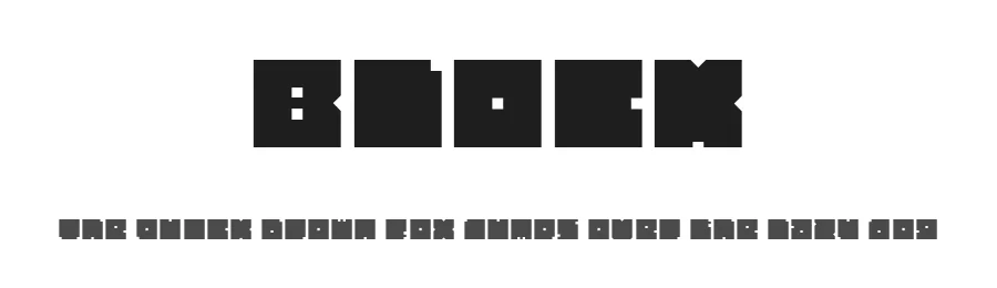 Block by weknow — Display Font