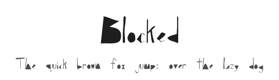 Blocked by Pamela Batac — Decorative Font
