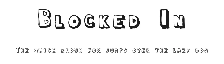 Blocked In by Emily McKeithen — Decorative Font