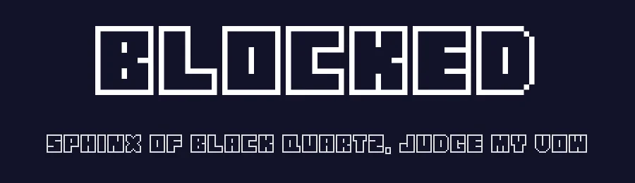 Blocked by Protractor Ninja — Display Font — thumbnail 2