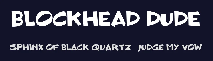 Blockhead Dude by Billy Argel Fonts ® — Decorative Font — thumbnail 2