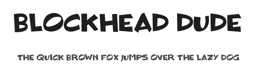 Blockhead Dude by Billy Argel Fonts ยฎ โ Decorative Font
