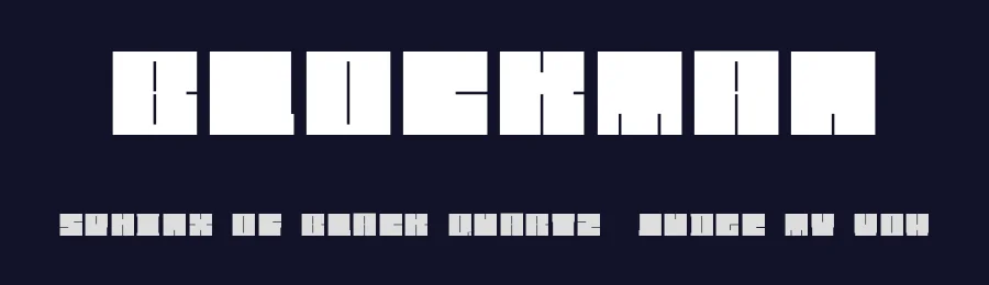 Blockman by David Navarro — Display Font — thumbnail 2