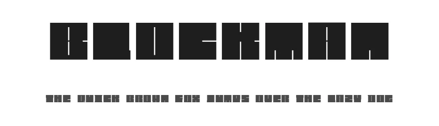 Blockman by David Navarro — Display Font