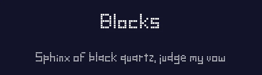 Blocks by Sam Horne — Display Font — thumbnail 2