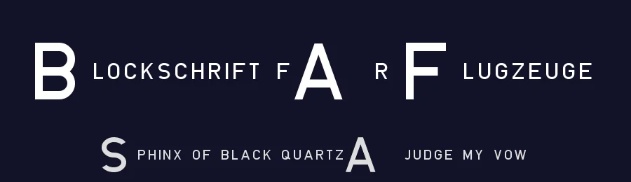 Blockschrift für Flugzeuge by Ronnie Olsthoorn — Sans Serif Font — thumbnail 2