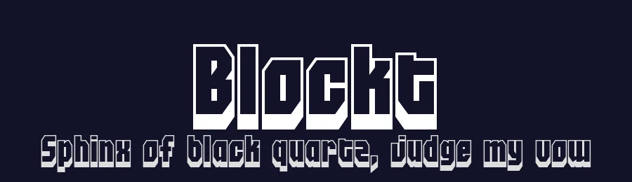 Blockt by Jeff Bensch — Display Font — thumbnail 2