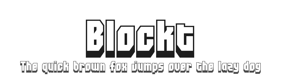 Blockt by Jeff Bensch — Display Font